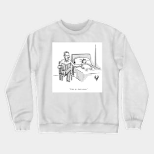 Classic Father Son Storytelling Cartoon Crewneck Sweatshirt